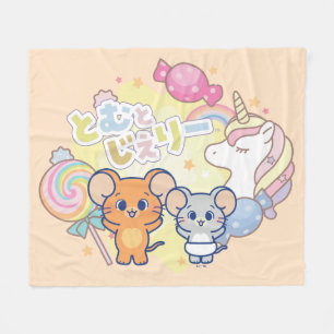 Couverture Polaire Anime Magique Candyland avec Jerry et Tuffy