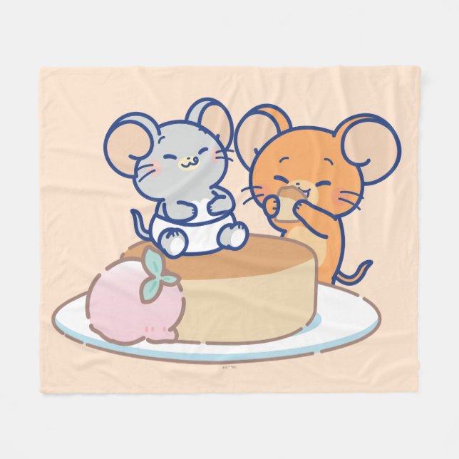 Couverture Polaire Anime Tuffy et Jerry Cheesecake (Devant (Horizontal))