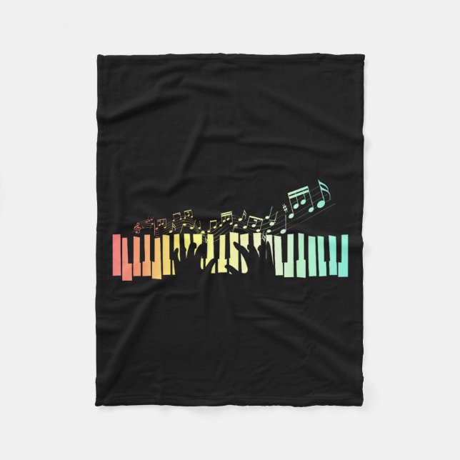 Couverture Polaire Anist Keyboards Music Notes Ano  (Devant)