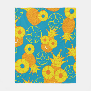 Couverture Polaire Anneaux d'ananas et d'ananas. Pat à gribouillis