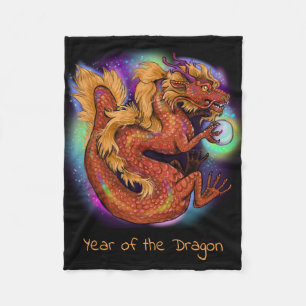Couverture Polaire Année chinoise de zodiaque du dragon