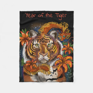Couverture Polaire Année chinoise du tigre