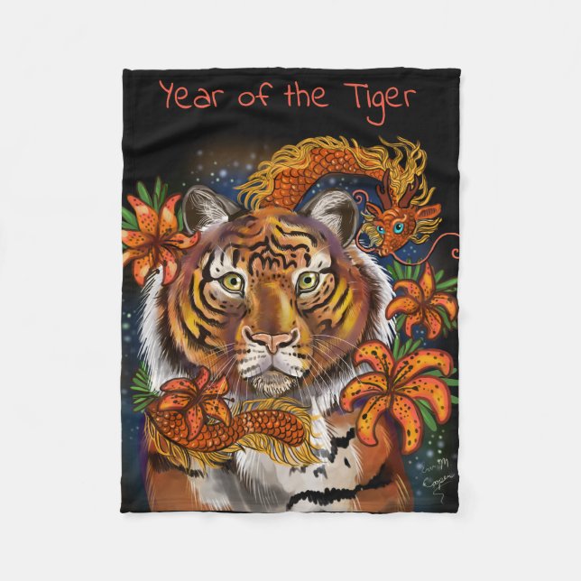 Couverture Polaire Année chinoise du tigre (Devant)