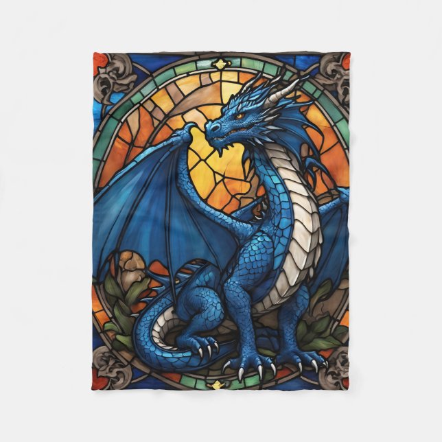 Couverture Polaire Année du dragon bleu 2024 (Devant)