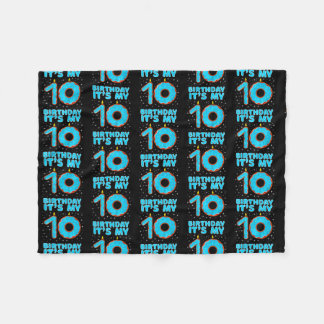 Couverture Polaire Anniversaire de enfant 10 ans 10e anniversaire fil