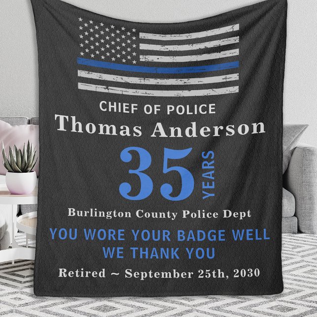 Couverture Polaire Anniversaire du cadeau de retraite de la police Li (Créateur téléchargé)