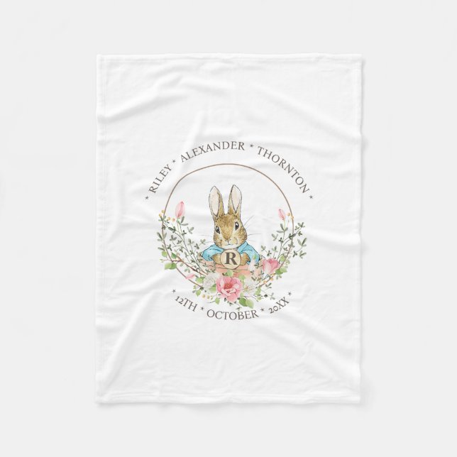Couverture Polaire Anniversaire du lapin classique (Devant)
