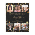 Anniversaire photo collage noir or meilleurs amis