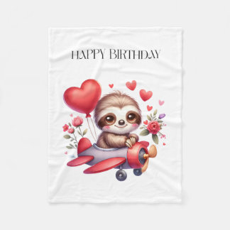 Couverture Polaire Anniversaire Pilote Paresseux