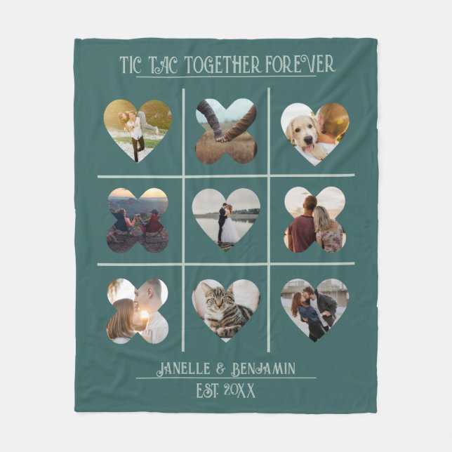 Couverture Polaire Anniversaire Tic Tac Ensemble Modèle photo (Devant)