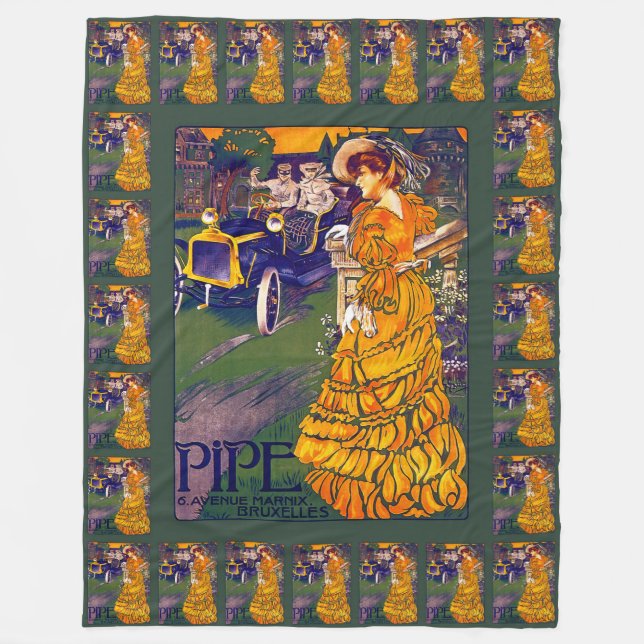 Couverture Polaire Annonce automobile Art nouveau belge (Devant)