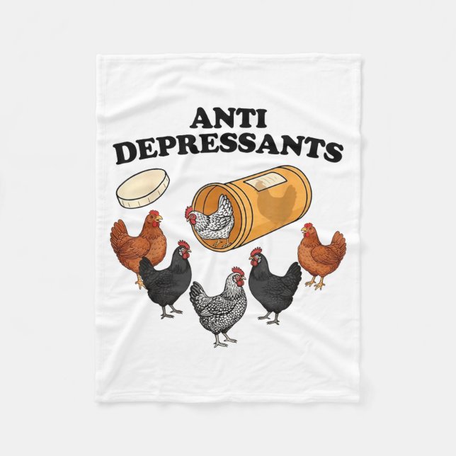 Couverture Polaire Anti Depressants Chicken  (Devant)