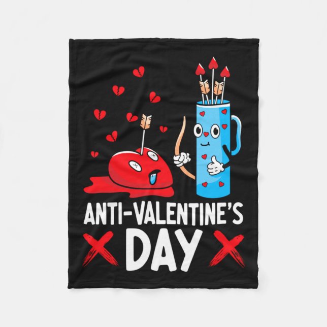Couverture Polaire Anti Valentines Day Valentines Day Arrows Single  (Devant)