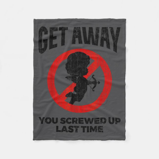 Couverture Polaire Anti Valentines Sarcastic Cud Quote Funny Gift  (Devant)