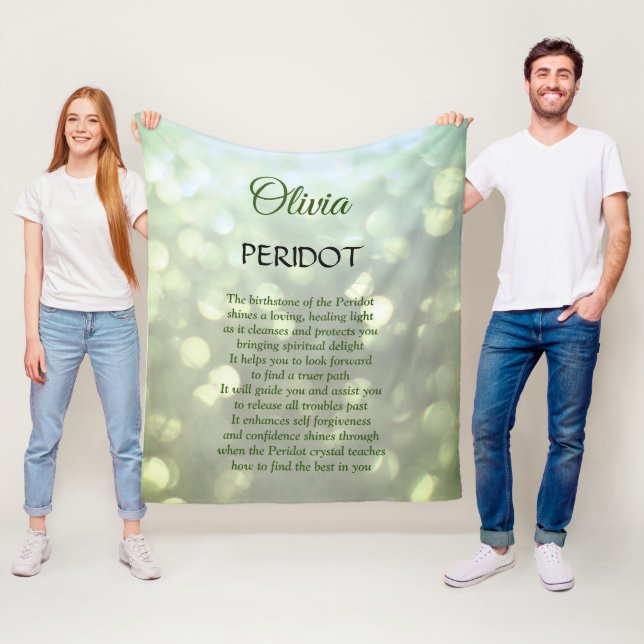 Couverture Polaire Août Birthstone Peridot design (En situation)