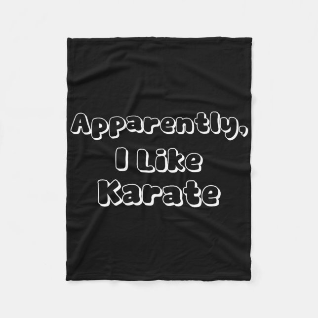 Couverture Polaire Apparemment, J'Aime Le Karaté (Devant)