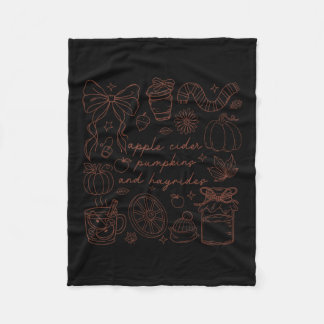 Couverture Polaire Apple Cider Pumpkins And Hayrides Vintage Fall Coq
