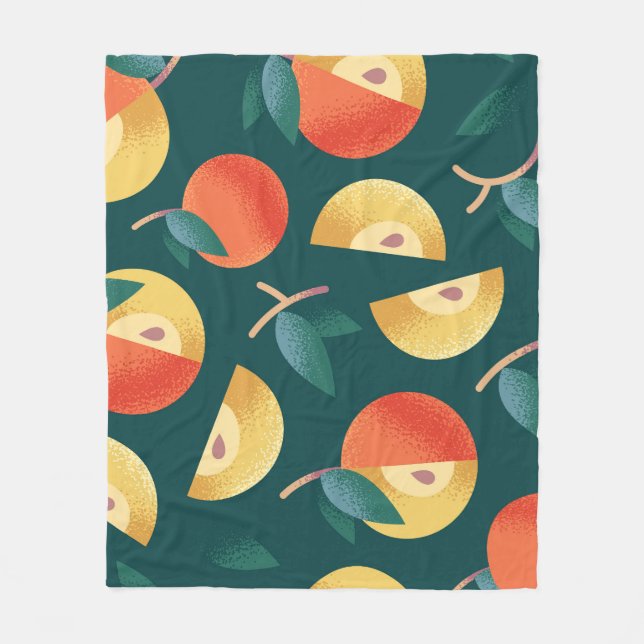 Couverture Polaire Apple Delight : Vert Foncé Sans Couleur. (Devant)