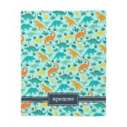 Aqua | Nom d'enfant Motif de dinosaures colorés