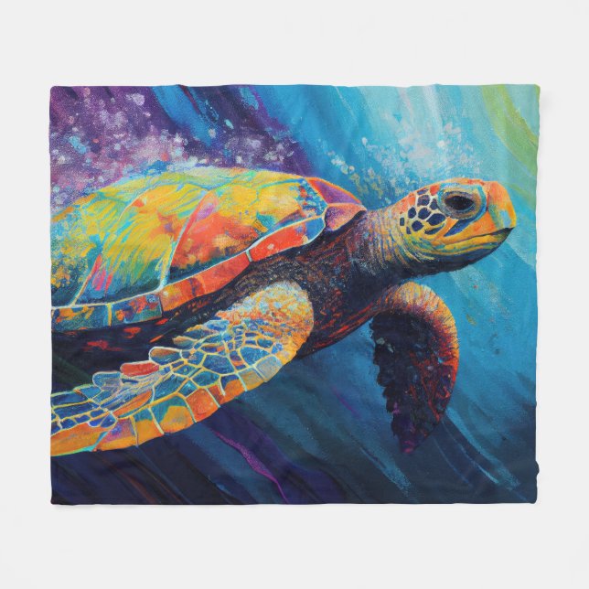 Couverture Polaire Aquarelle (Devant (Horizontal))