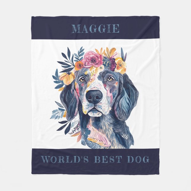 Couverture Polaire Aquarelle Boho Floral World de la meilleure peintu (Devant)