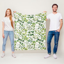 Aquarelle Botanique Vert feuilles