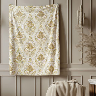 Couverture Polaire Aquarelle classique Damask Cosy Sophisticted Look
