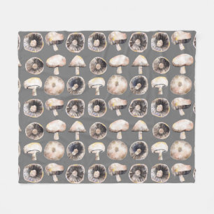 Couverture Polaire Aquarelle de champignon