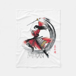 Couverture Polaire Aquarelle de Mulan Sword Art