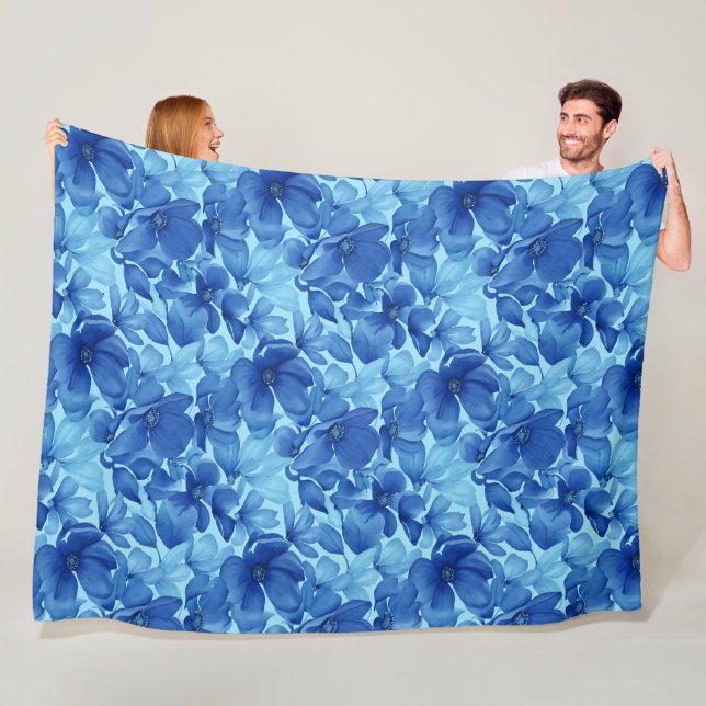Couverture Polaire Aquarelle Floral Confort et style (En situation)