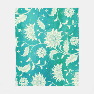 Couverture Polaire Aquarelle florale de porcelaine chinoise
