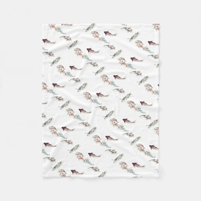 Couverture Polaire Aquarelle Koi Fish (Devant)