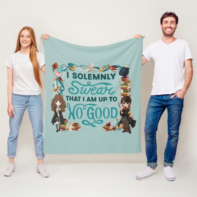 Couverture Polaire Aquarelle magique "Je jure solennellement" (En situation)