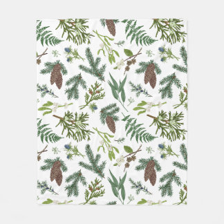 Couverture Polaire Aquarelle Noël Nature & Forêt Illustration