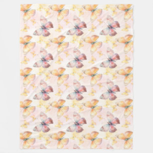 Couverture Polaire Aquarelle Papillon Whimsy
