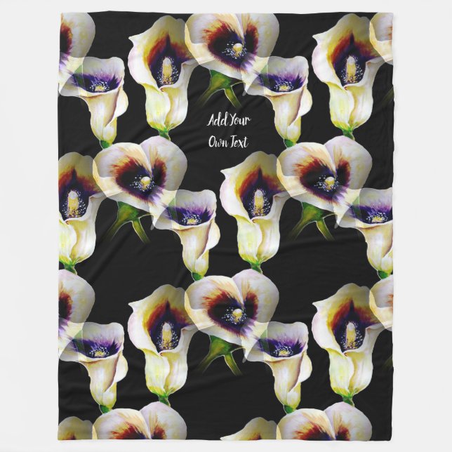 Couverture Polaire Aquarelle Sublime Arum Calla Lilies (Devant)