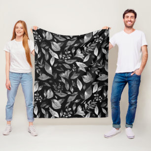 Couverture Polaire Aquarelle tombée feuille 9