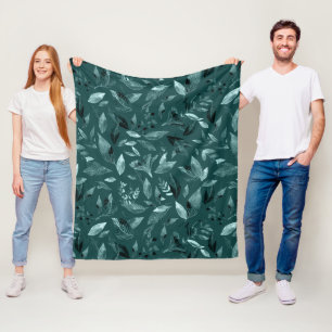 Couverture Polaire Aquarelle tombée feuilles 10