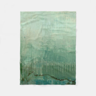 Couverture Polaire Aquarelle verte contemporaine
