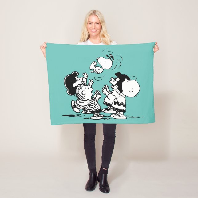 Couverture Polaire Arachides Gang Lifting Snoopy (En situation)