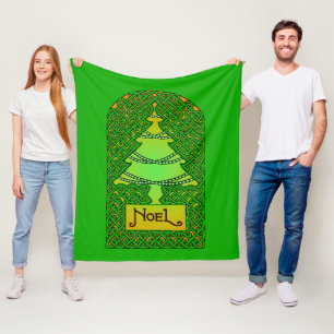 Couverture Polaire Arbre de Noël celtique