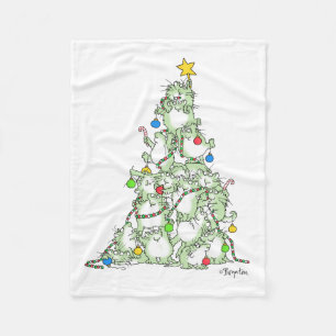 Couverture Polaire Arbre de Noël de Kitties par Sandra Boynton