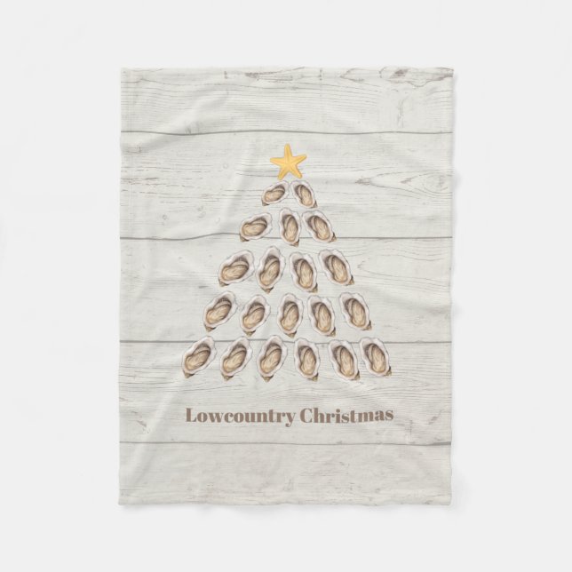 Couverture Polaire Arbre de Noël de l'huître de basse-campagne sur pl (Devant)
