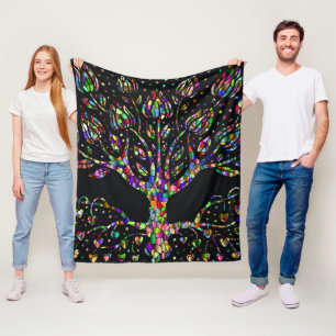 Couverture Polaire Arbre En Verre De Faux De Prospérité