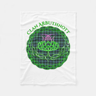 Couverture Polaire Arbuthnott Scottish Tartan Celtic Thistle