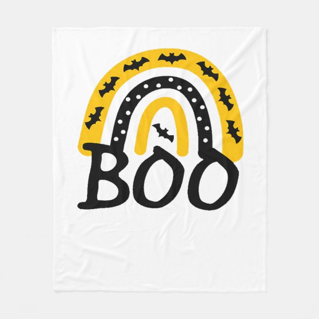 Couverture Polaire Arc-en-ciel effrayant et Halloween Éffrayant (Devant)