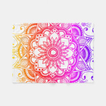 Arc en ciel Mandala Fleece Blanche
