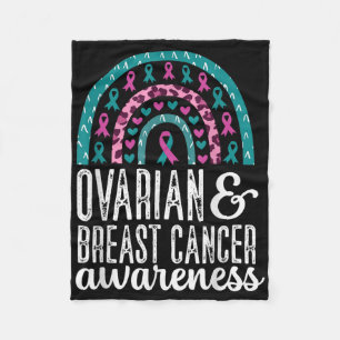 Couverture Polaire Arc-En-Ciel Ovarienne Et Cancer Du Sein Pink T