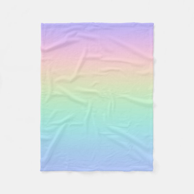 Couverture Polaire Arc-en-ciel pastel (Devant)