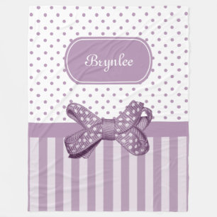 Couverture Polaire Arc et nom mignons de point de polka de rayures